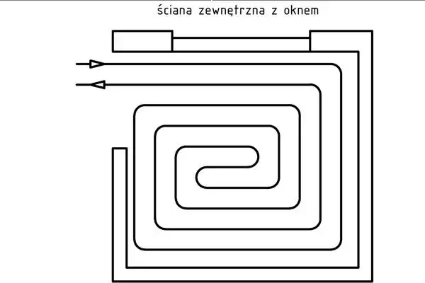Zdjęcie Jak prawidłowo obliczyć długość pętli ogrzewania podłogowego - Prosty schemat